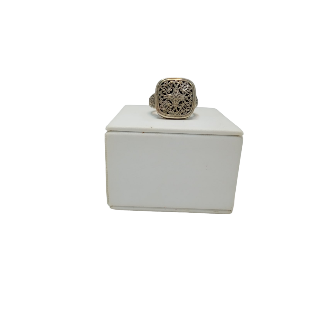 Χειροποίητο δαχτυλίδι “Simplicity square” από ασήμι 925 Νο 56